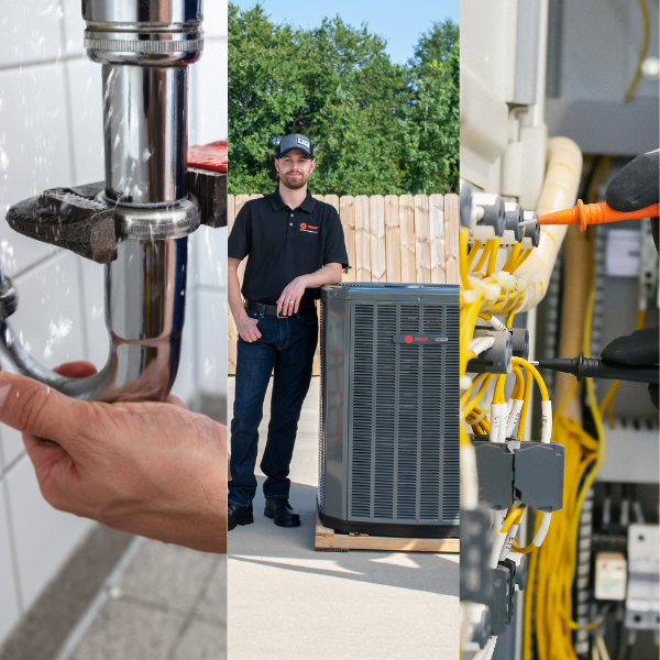 plumbing, hvac, and electrical